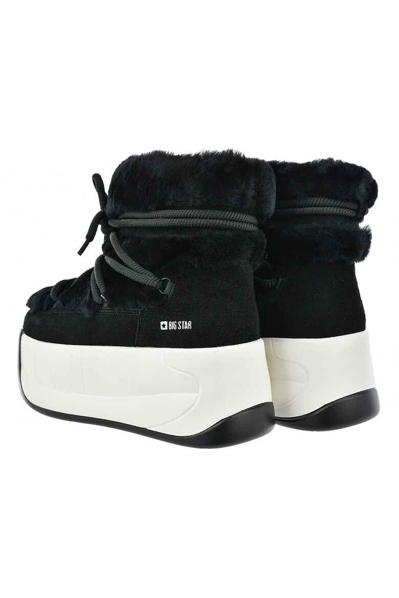 Big Star Ghete flatform cu garnitura din piele intoarsa - Pled.ro