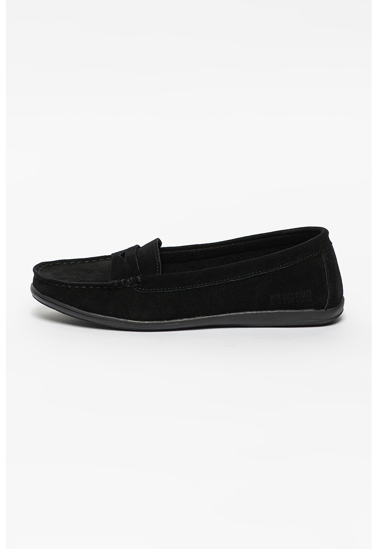 Big Star Pantofi loafer de piele intoarsa cu cusaturi discrete - Pled.ro