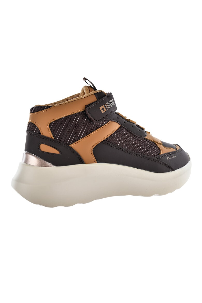 Big Star Pantofi sport din piele ecologica cu talpa wedge si garnituri contrastante - Pled.ro