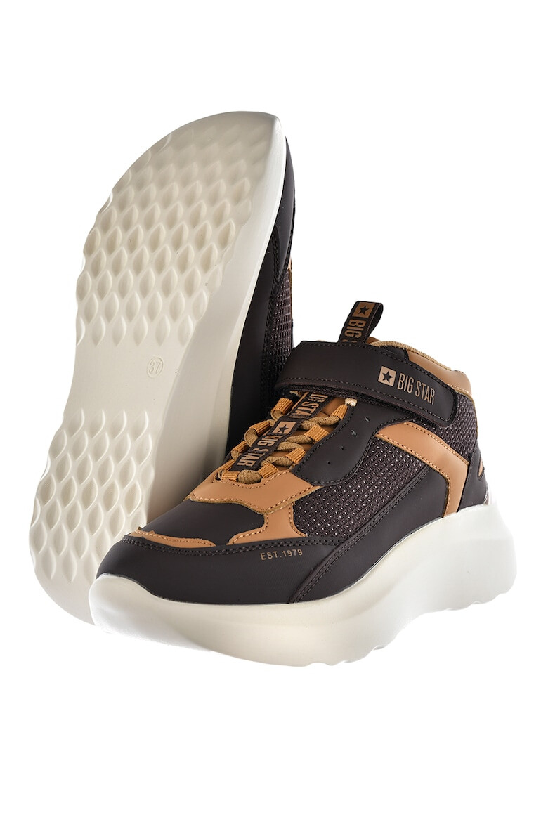 Big Star Pantofi sport din piele ecologica cu talpa wedge si garnituri contrastante - Pled.ro