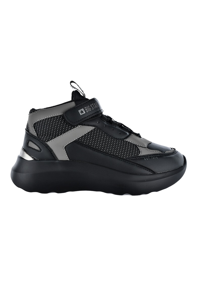 Big Star Pantofi sport din piele ecologica cu talpa wedge si segment cu inchidere velcro - Pled.ro