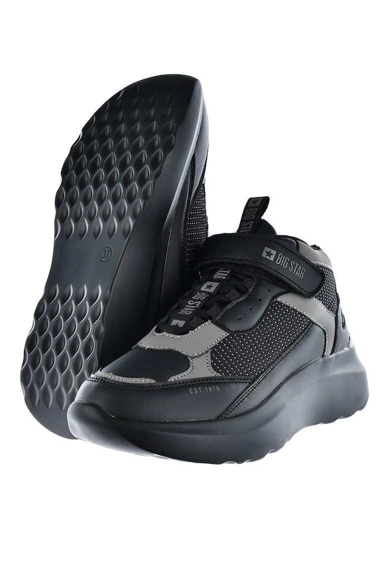 Big Star Pantofi sport din piele ecologica cu talpa wedge si segment cu inchidere velcro - Pled.ro