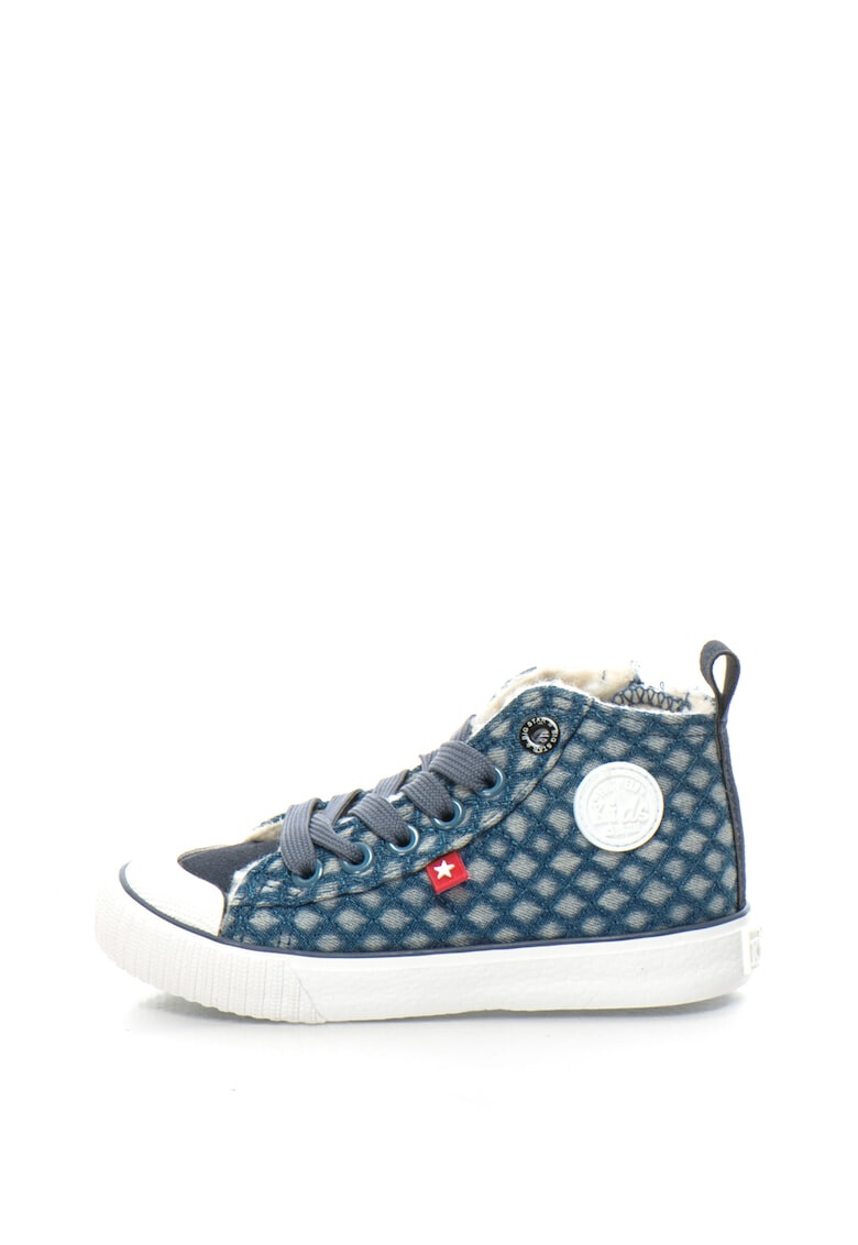 Big Star Pantofi sport mid-high cu aplicatie cap toe si captuseala din blana shearling sintetica - Pled.ro