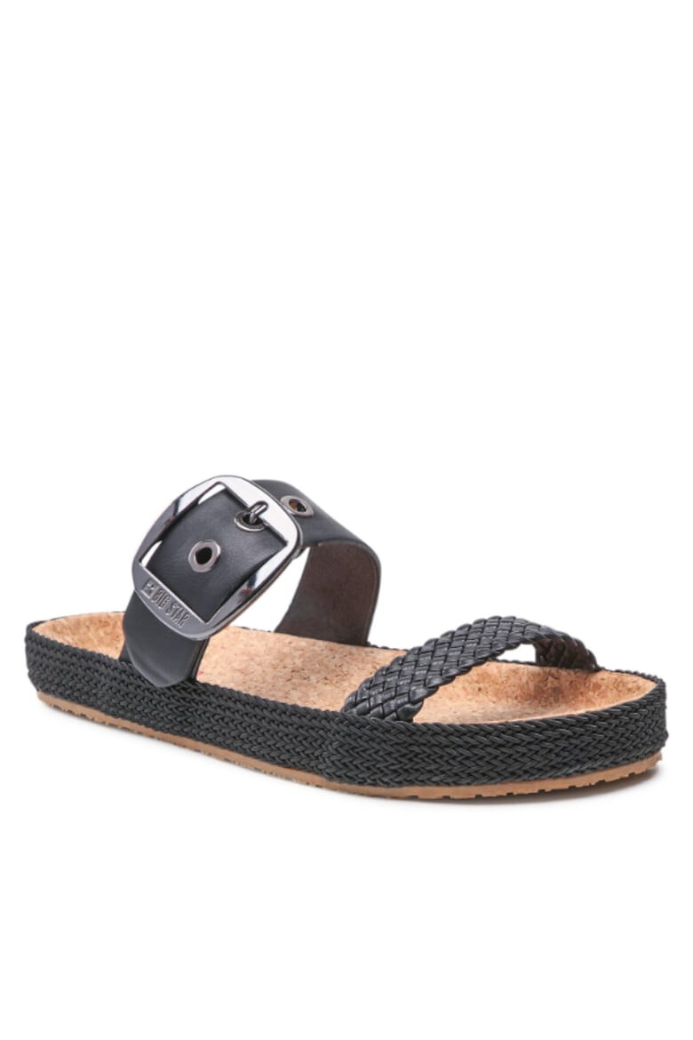 Big Star Papuci flip-flop dama Shoes Piele ecologica Negru - Pled.ro