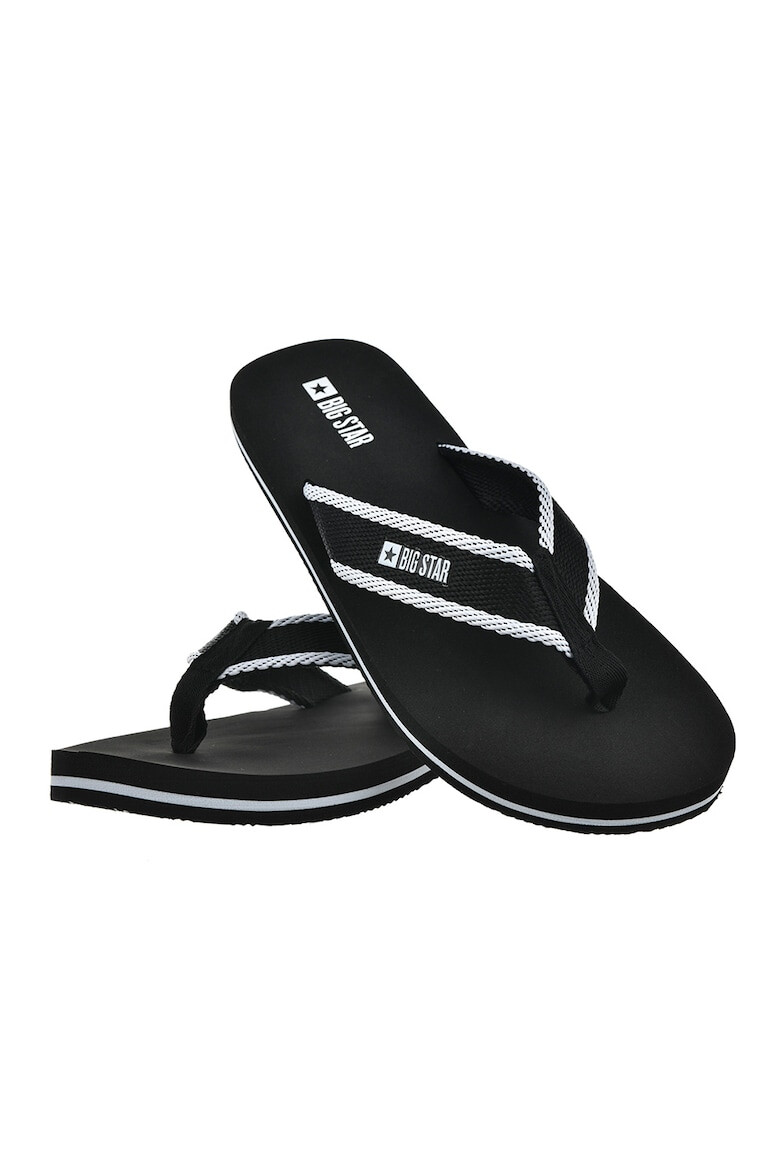 Big Star Papuci flip-flop din material textil cu detaliu logo - Pled.ro