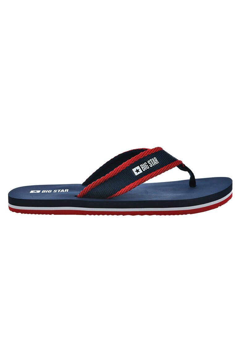 Big Star Papuci flip-flop din material textil cu detaliu logo - Pled.ro