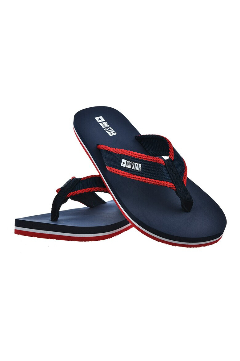 Big Star Papuci flip-flop din material textil cu detaliu logo - Pled.ro