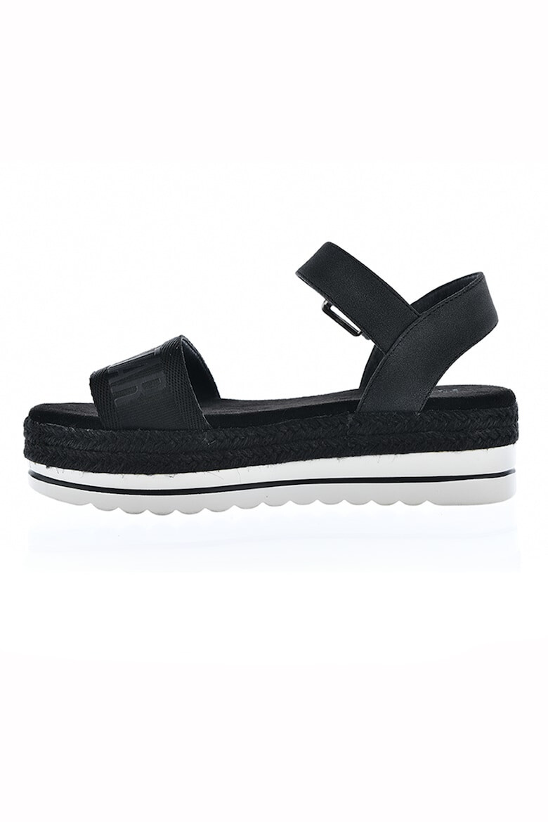 Big Star Sandale flatform de piele ecologica si material textil - Pled.ro