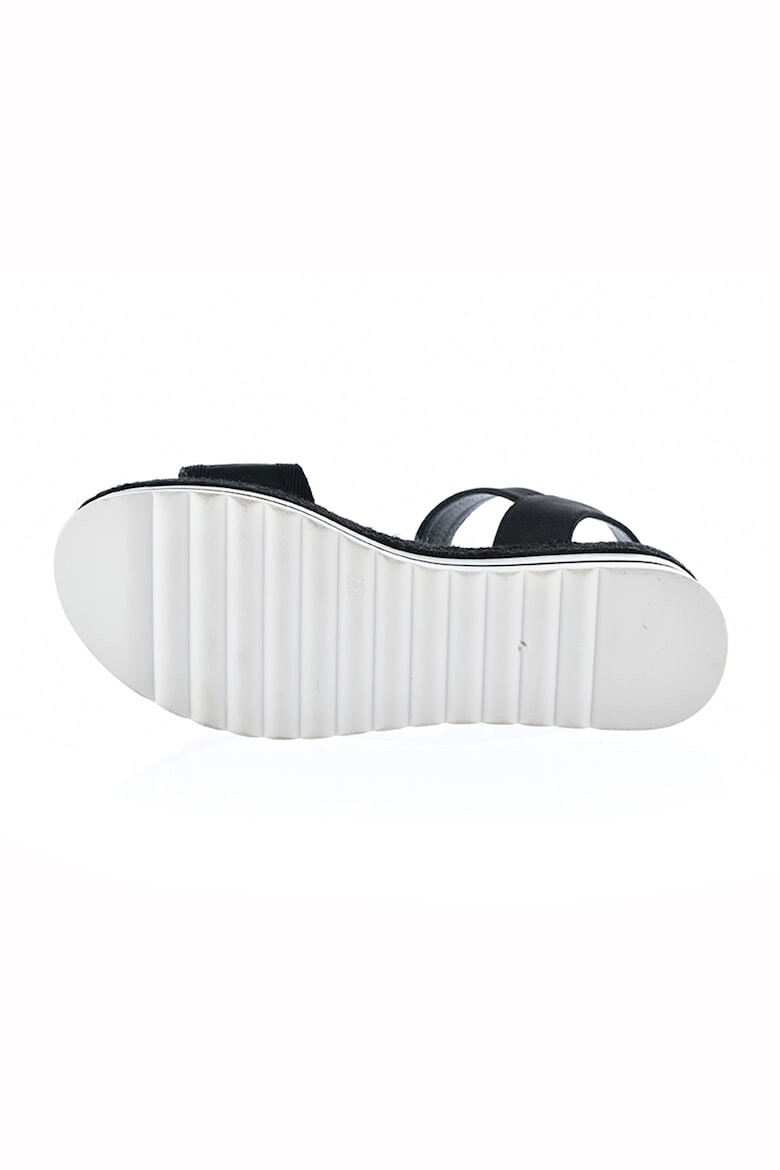 Big Star Sandale flatform de piele ecologica si material textil - Pled.ro