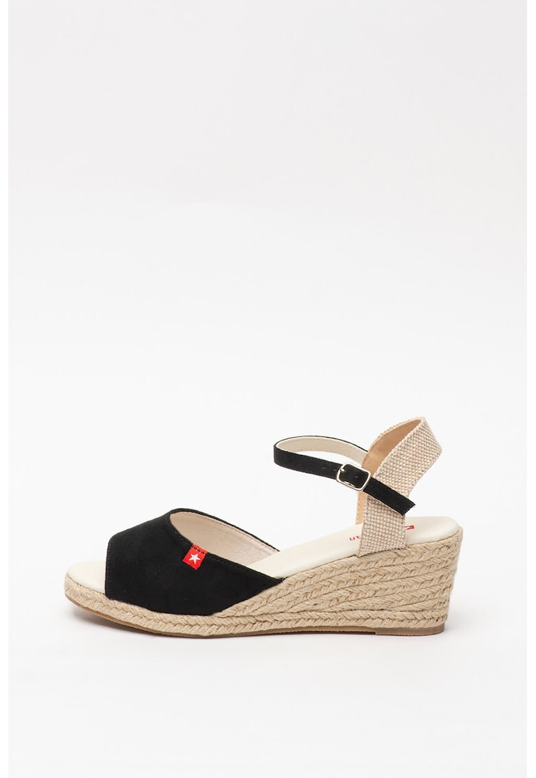 Big Star Sandale tip espadrile cu talpa wedge - Pled.ro