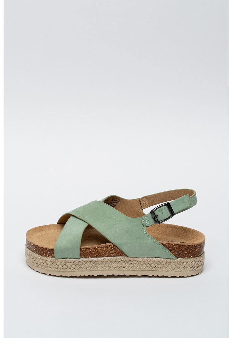 Big Star Sandale tip espadrile de piele intoarsa ecologica - Pled.ro