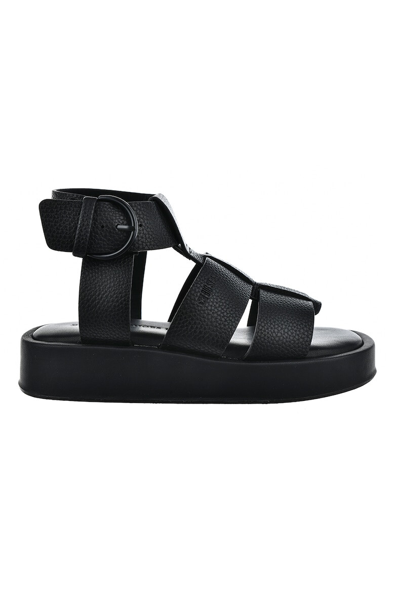 Big Star Sandale wedge de piele ecologica - Pled.ro