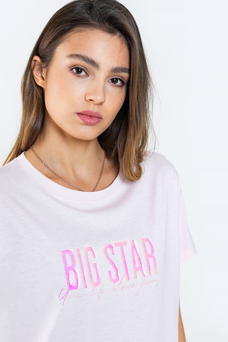 Big Star Tricou de bumbac si modal cu imprimeu holografic - Pled.ro