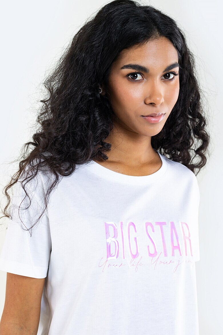 Big Star Tricou de bumbac si modal cu imprimeu holografic - Pled.ro