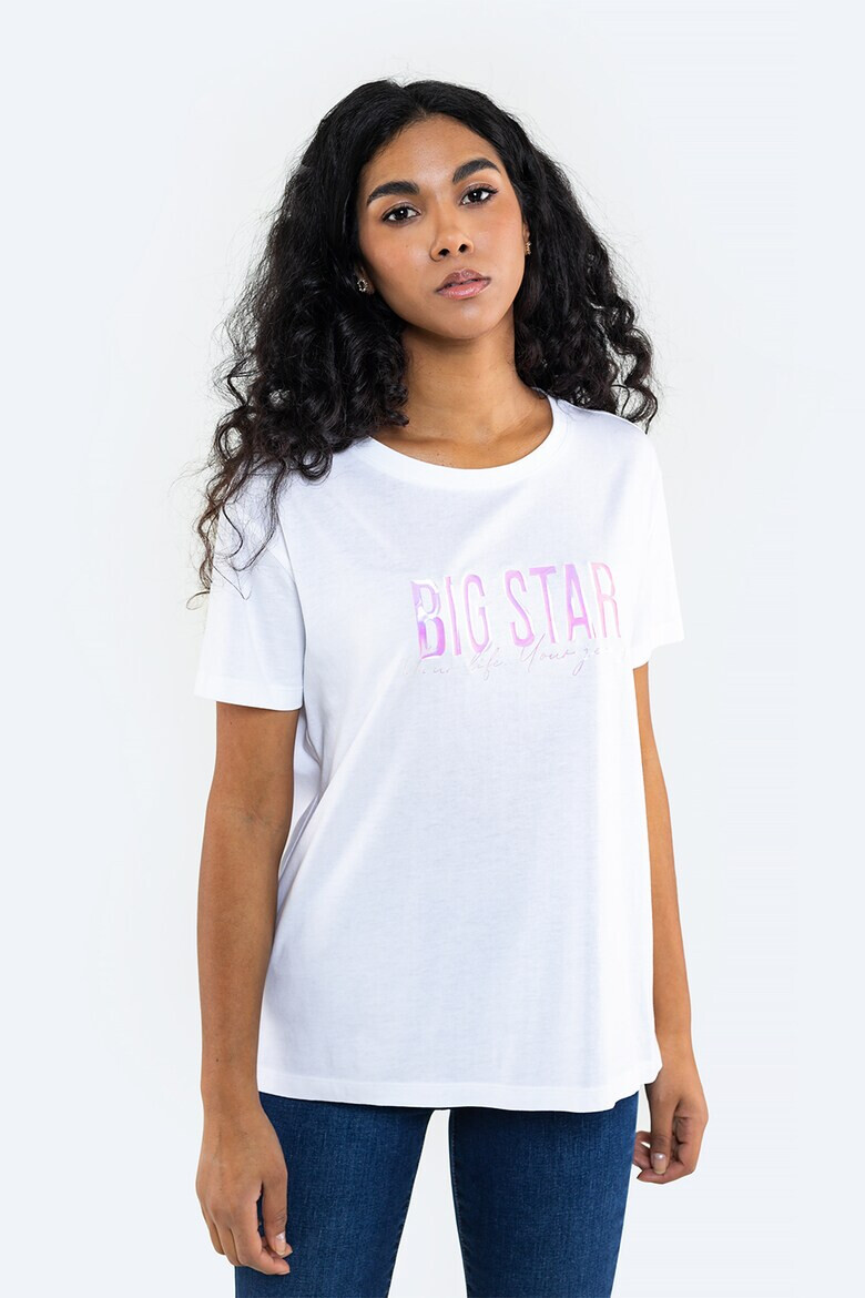 Big Star Tricou de bumbac si modal cu imprimeu holografic - Pled.ro