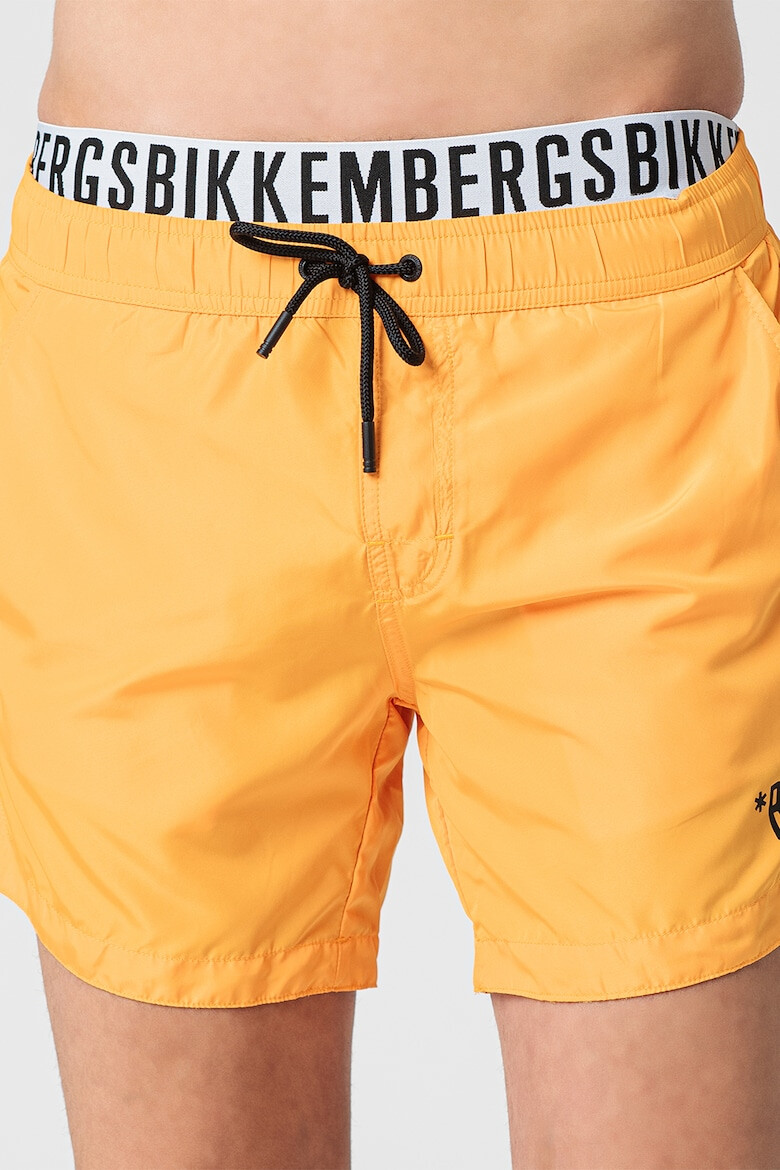 Bikkembergs Pantaloni scurti de baie cu logo si snur - Pled.ro