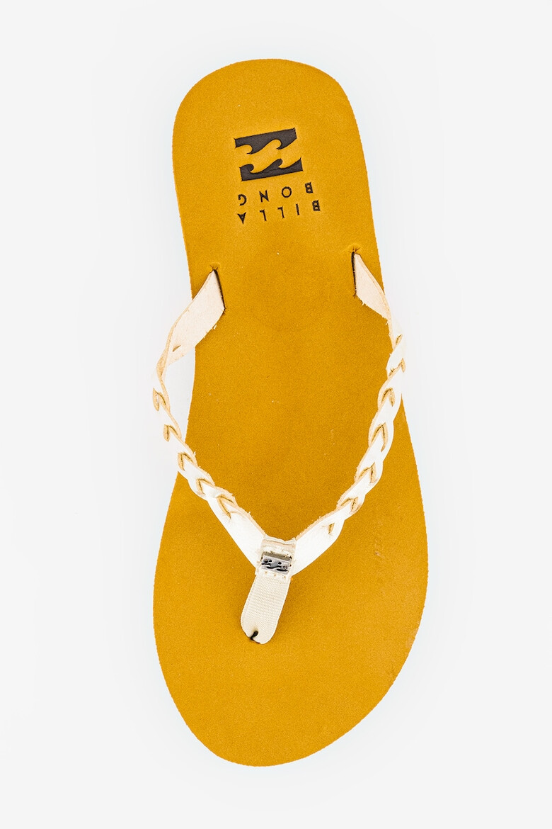 Billabong Papuci flip-flop de piele ecologica cu aspect impletit Sandies - Pled.ro