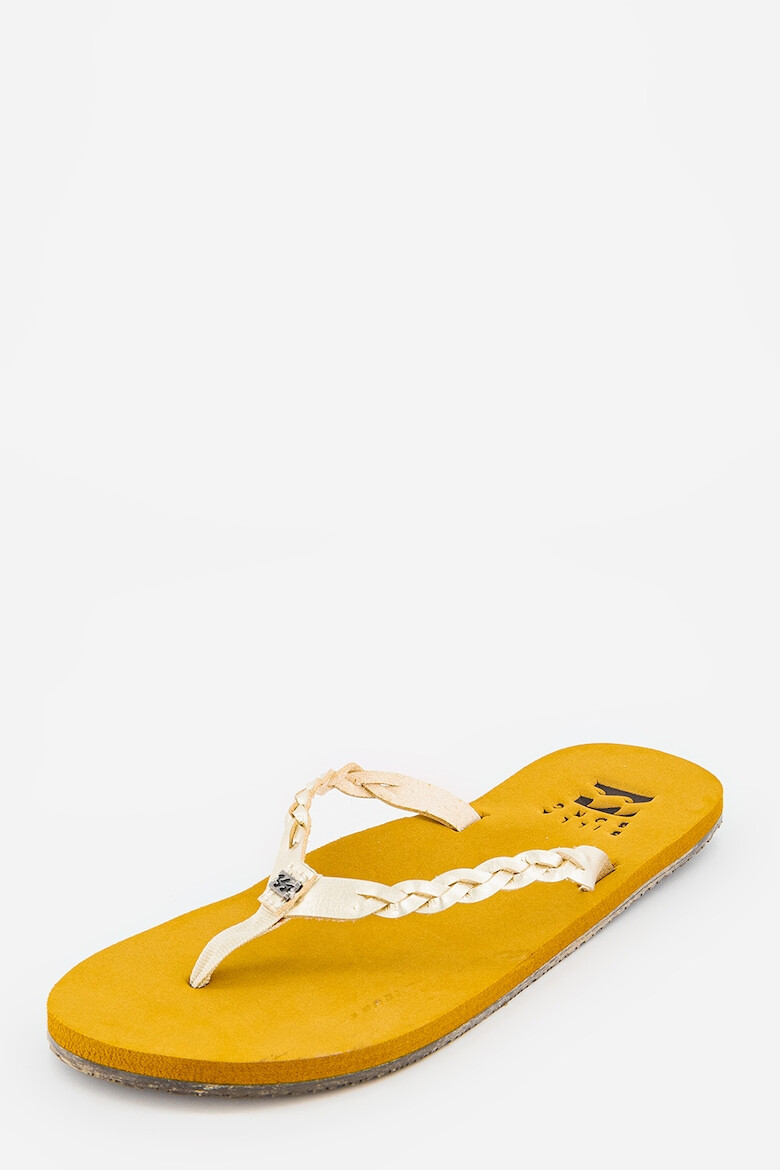 Billabong Papuci flip-flop de piele ecologica cu aspect impletit Sandies - Pled.ro