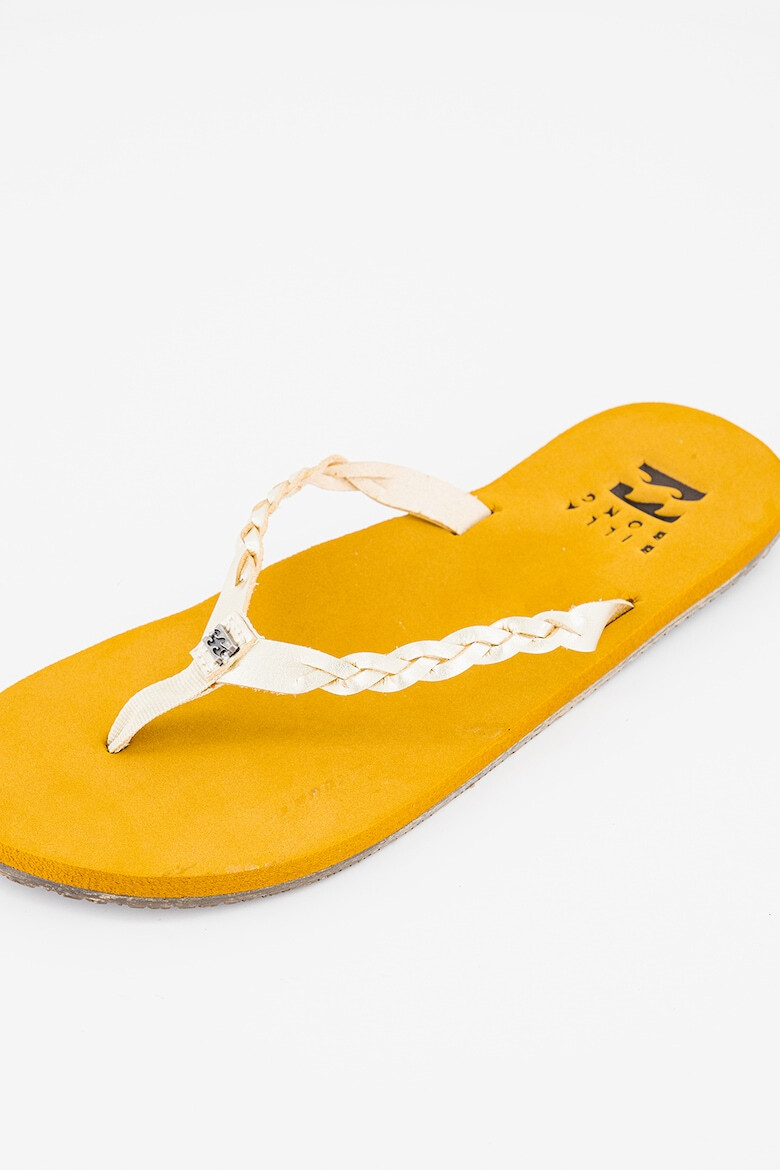 Billabong Papuci flip-flop de piele ecologica cu aspect impletit Sandies - Pled.ro