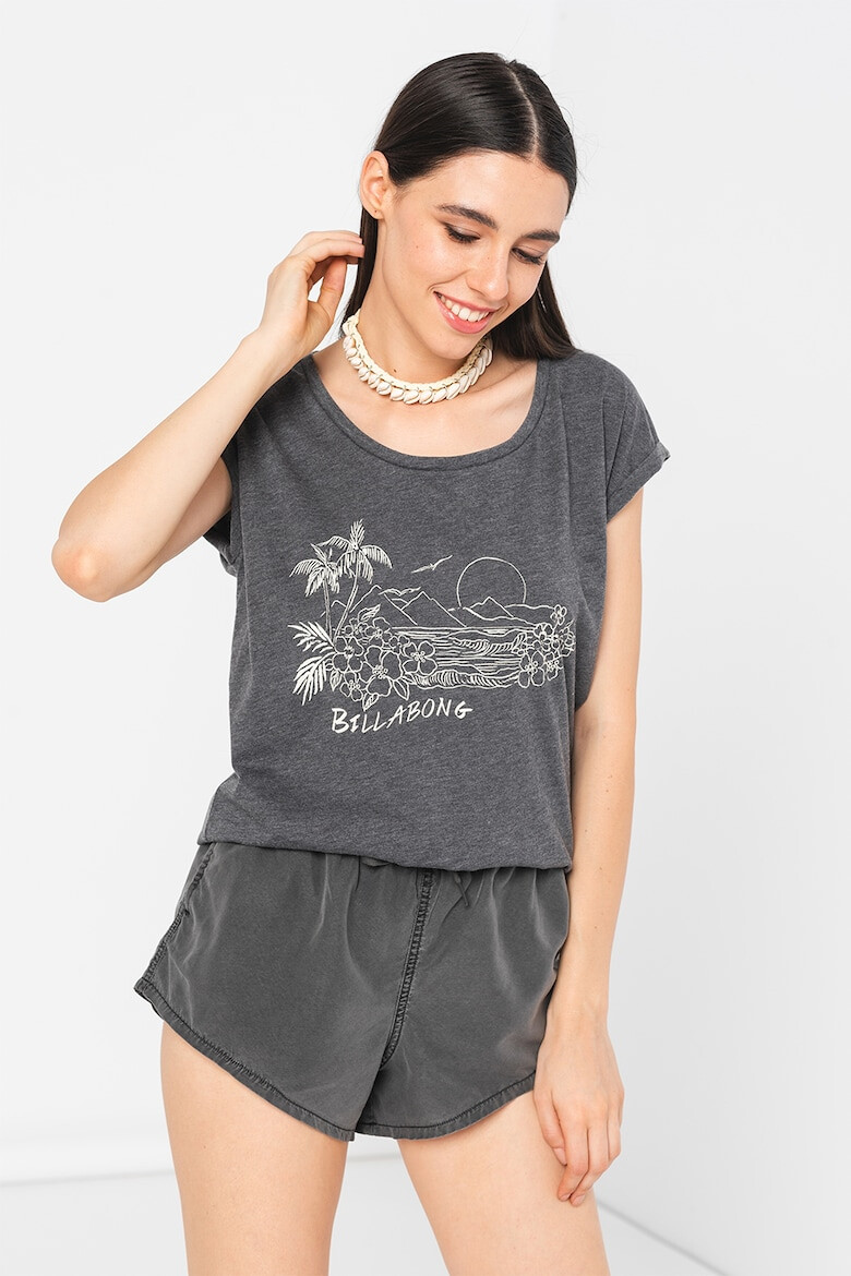 Billabong Tricou cu decolteu rotund si imprimeu - Pled.ro