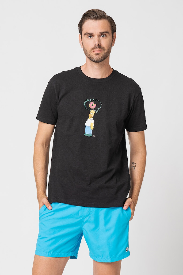 Billabong Tricou cu impimeu si decolteu la baza gatului The Simpsons Family - Pled.ro