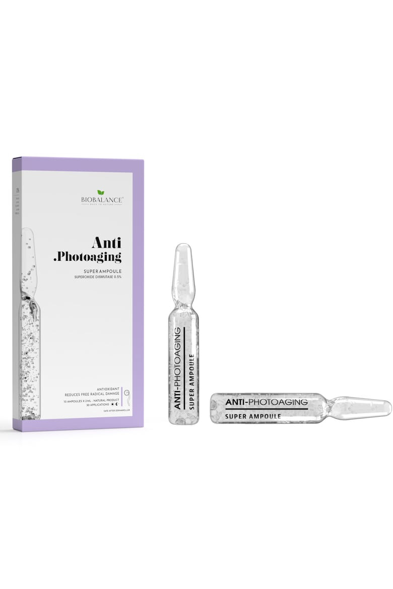 Bio Balance Anti-Photoaging Fiole concentrate antioxidante cu superoxid dismutaza 0.5% 10 x 2 ml - Pled.ro