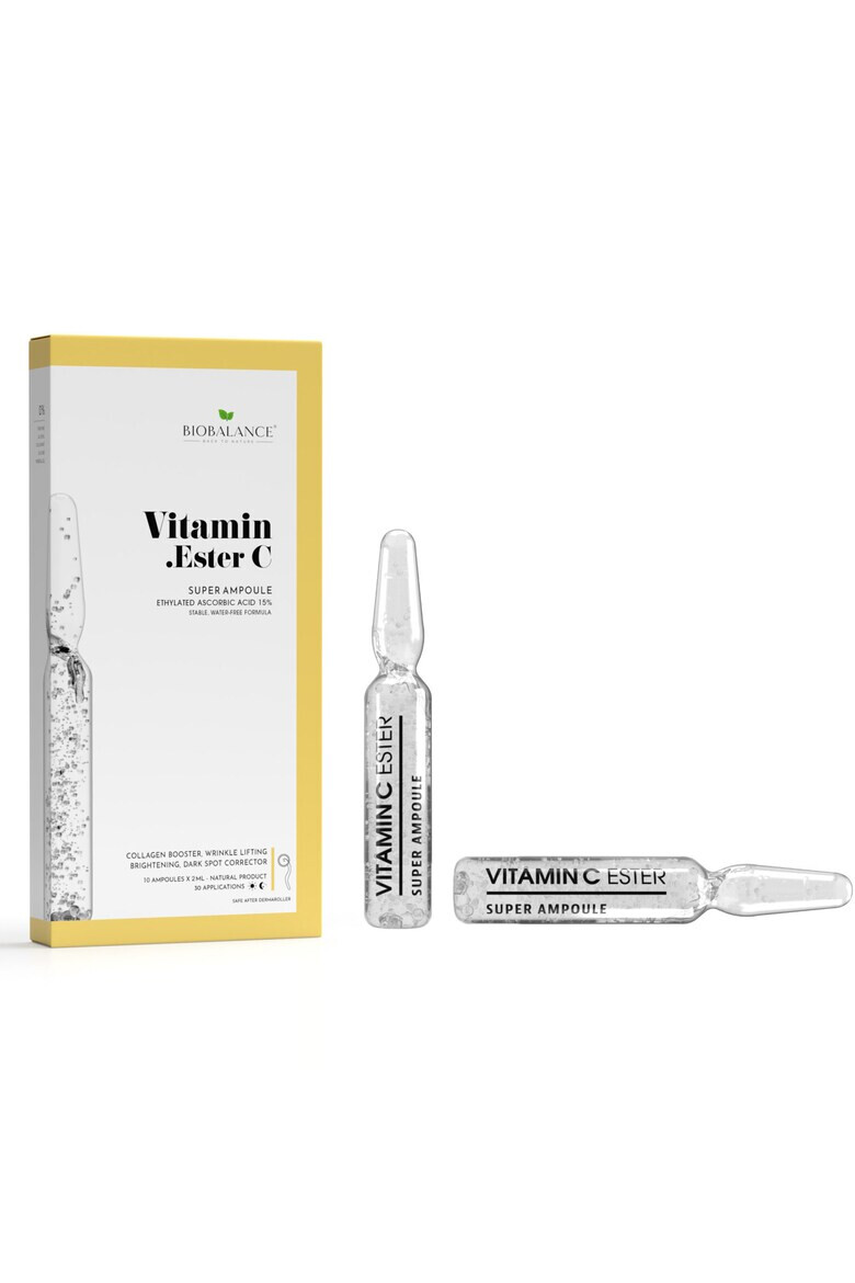 Bio Balance Vitamin Ester C Fiole concentrate cu efect de lifting si luminozitate cu acid ascorbic 15% 10 x 2 ml - Pled.ro