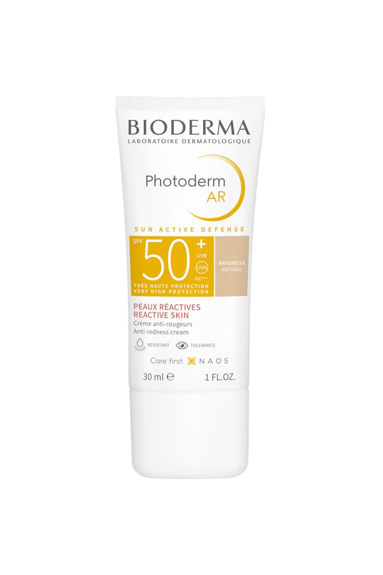 Bioderma Crema de fata cu protectie solara Photoderm AR SPF 50+ pentru ten sensibil rosiatic 30 ml - Pled.ro