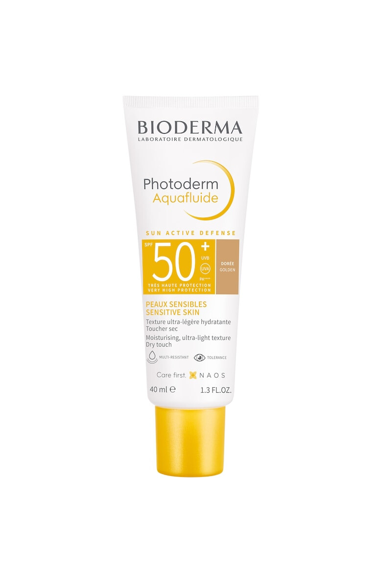 Bioderma Fluid cu protectie solara Photoderm Aquafluide SPF 50+ doree 40 ml - Pled.ro