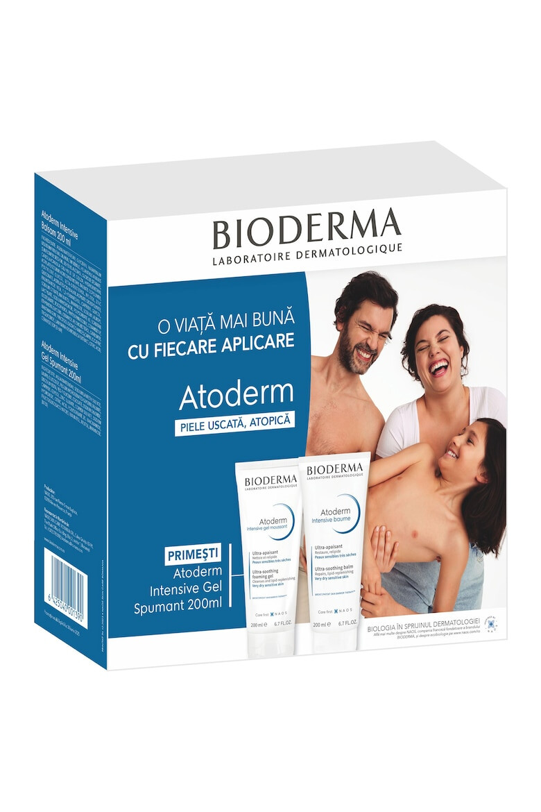 Bioderma Pachet promo : Atoderm Intensive Baume 200 ml + Atoderm Intensive moussant 200 ml - Pled.ro