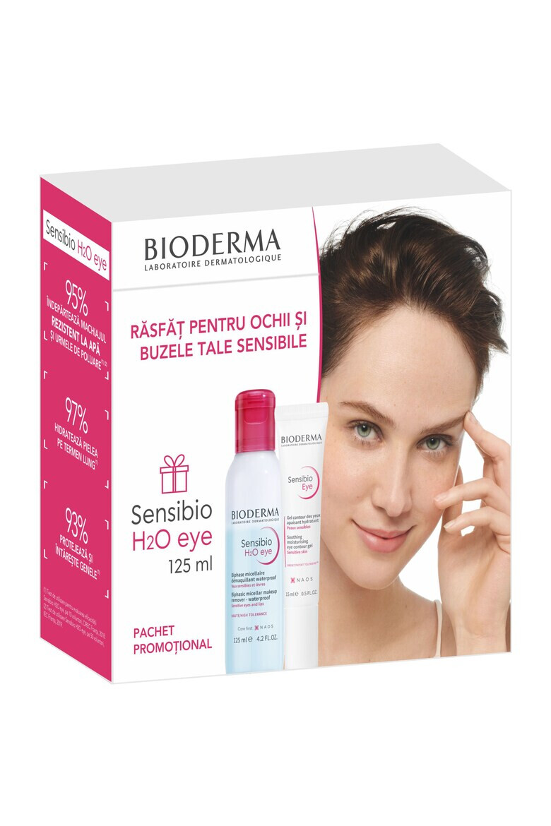 Bioderma Pachet Sensibio: Gel contur ochi 15 ml + Apa micelara bifazica demachianta 125 ml - Pled.ro