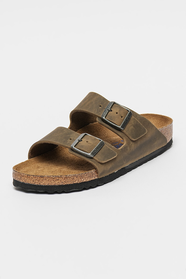 Birkenstock Papuci narrow fit unisex de piele Arizona - Pled.ro