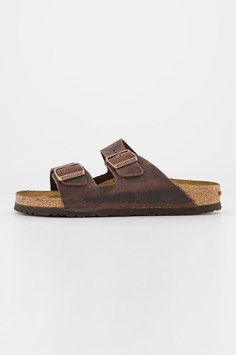 Birkenstock Papuci unisex de piele cu catarame Arizona - Pled.ro