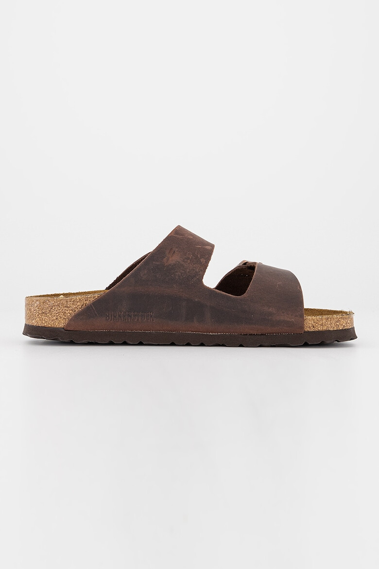 Birkenstock Papuci unisex de piele cu catarame Arizona - Pled.ro