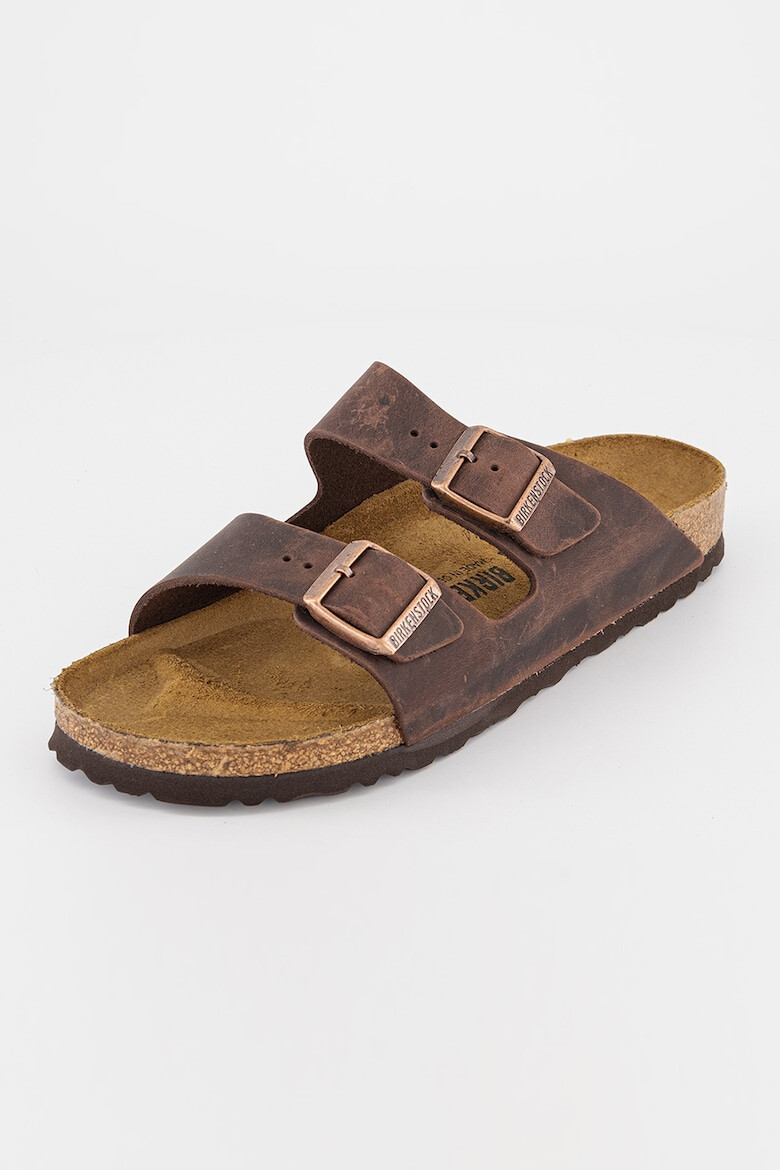 Birkenstock Papuci unisex de piele cu catarame Arizona - Pled.ro