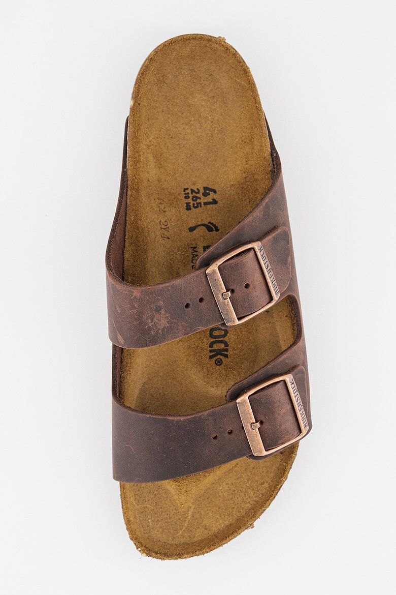 Birkenstock Papuci unisex de piele cu catarame Arizona - Pled.ro