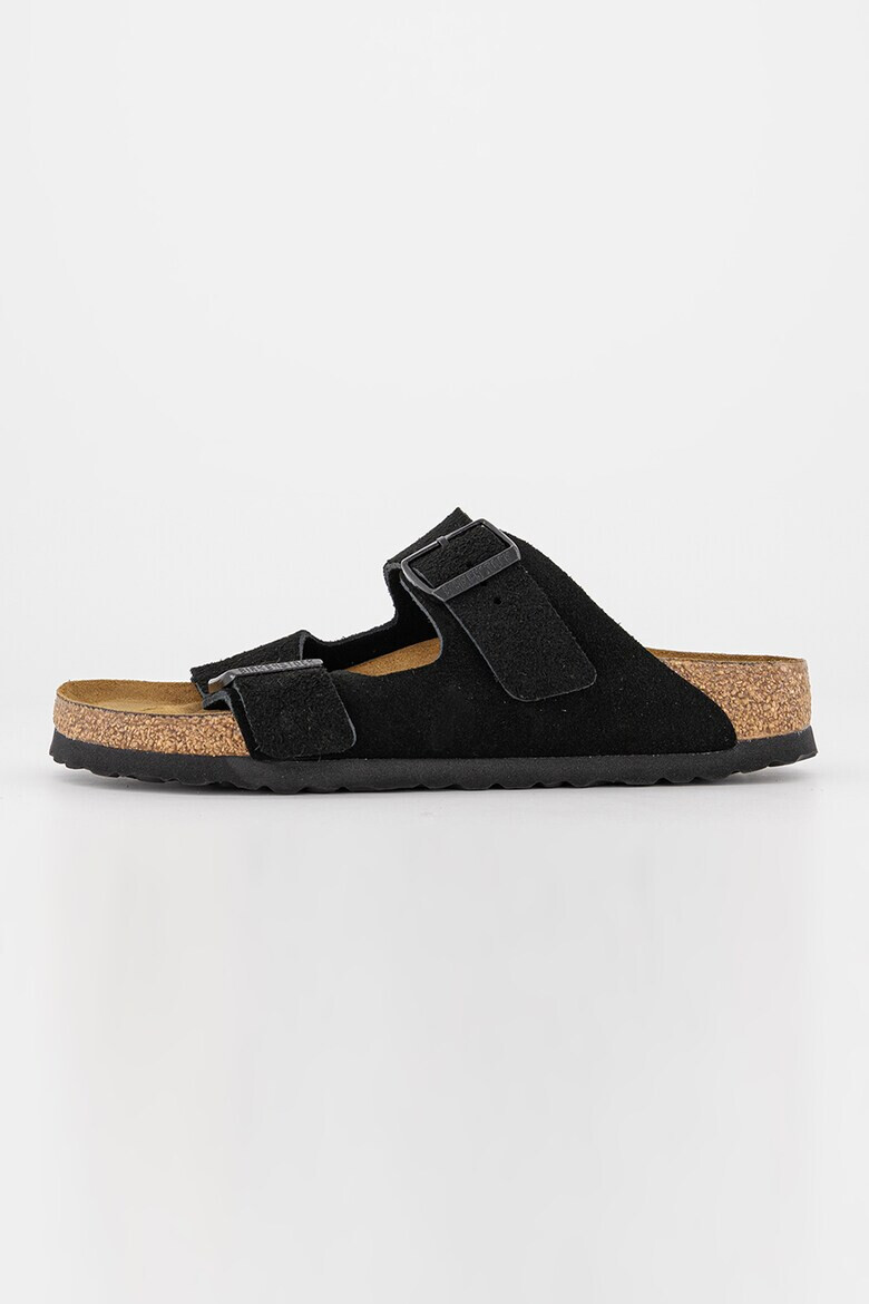 Birkenstock Papuci unisex de piele intoarsa cu catarame ajustabile - Pled.ro