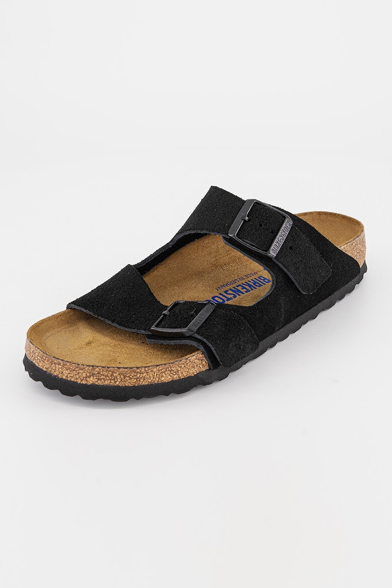 Birkenstock Papuci unisex de piele intoarsa cu catarame ajustabile - Pled.ro