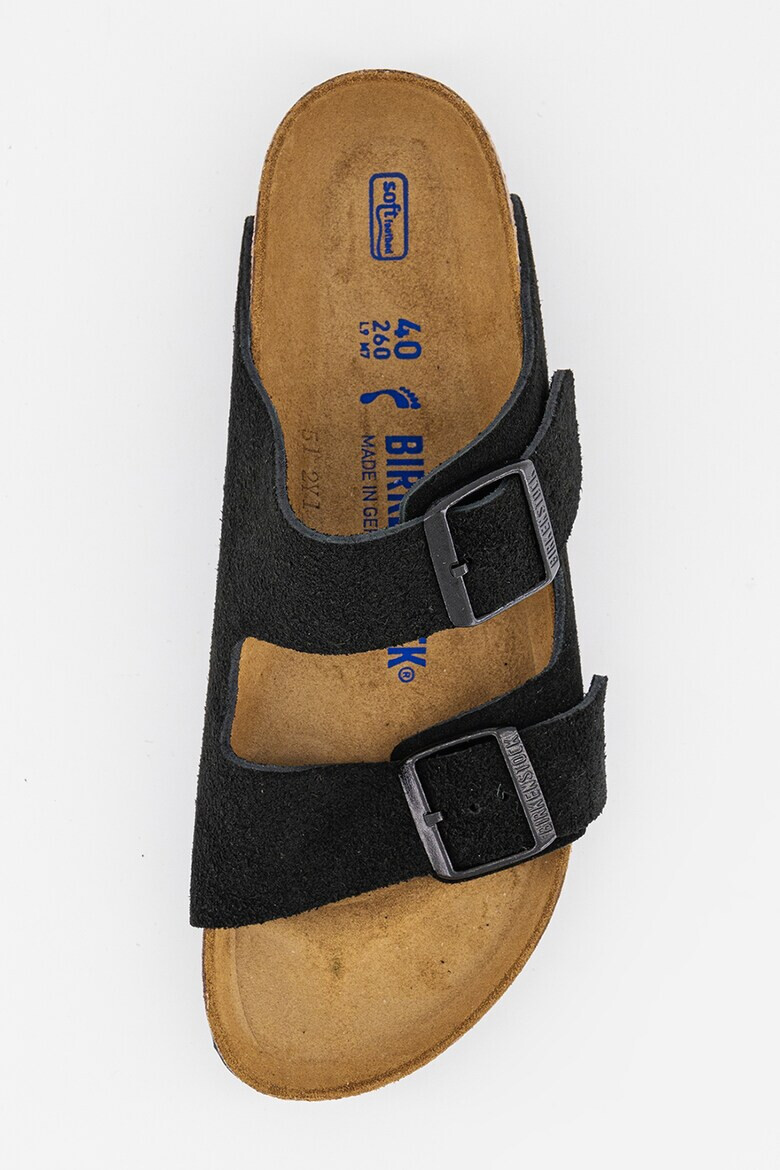 Birkenstock Papuci unisex de piele intoarsa cu catarame ajustabile - Pled.ro