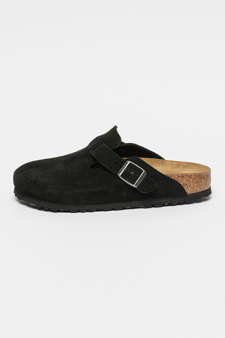 Birkenstock Saboti unisex narrow fit de piele intoarsa Boston - Pled.ro