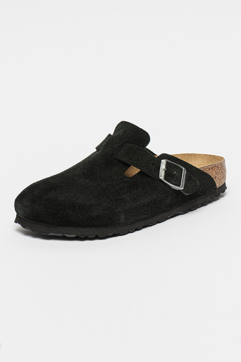 Birkenstock Saboti unisex narrow fit de piele intoarsa Boston - Pled.ro