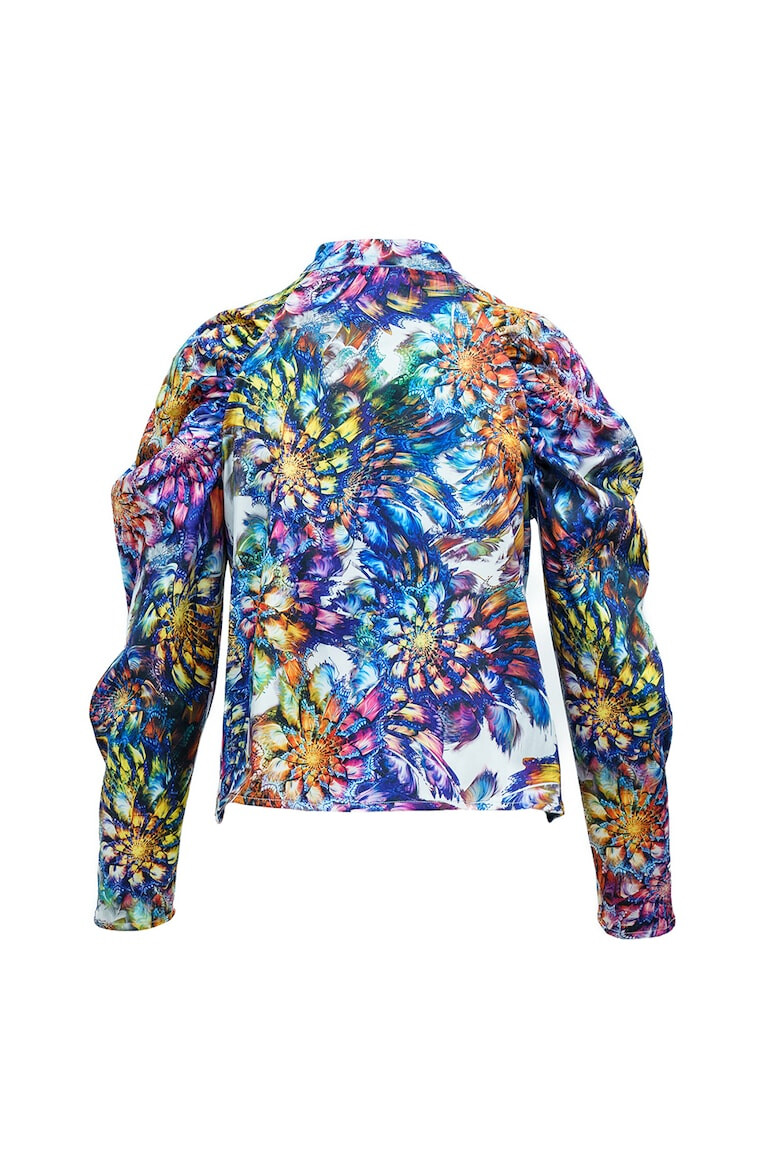 BITOLIA GALLERY Bluza cu imprimeu floral si maneci drapate Aquarella - Pled.ro