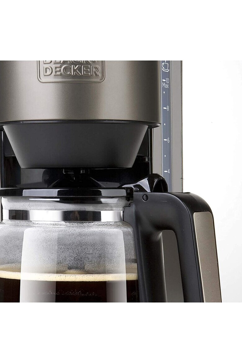 Black & Decker Cafetiera Black&Decker 1000W 12 cesti cafea programabila 1.25l Negru/Inox - Pled.ro