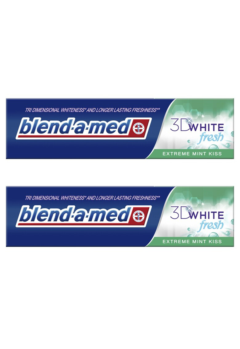 Blend-a-med Pachet promo: 2 x Pasta de dinti 3D White Fresh Extreme Mint Kiss 100 ml - Pled.ro