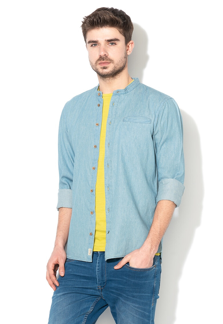 BLEND Camasa slim fit din chambray cu guler Mao - Pled.ro