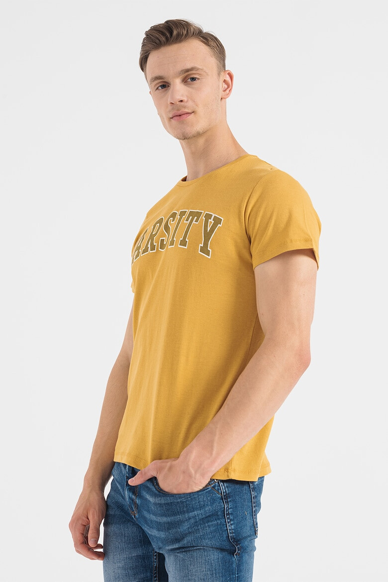 BLEND Tricou din bumbac cu imprimeu text - Pled.ro