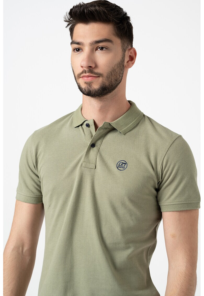 BLEND Tricou polo de bumbac organic cu broderie logo - Pled.ro