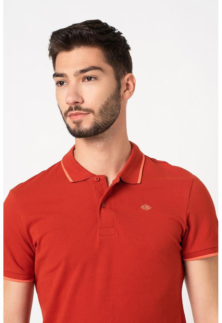 BLEND Tricou polo din material pique - Pled.ro