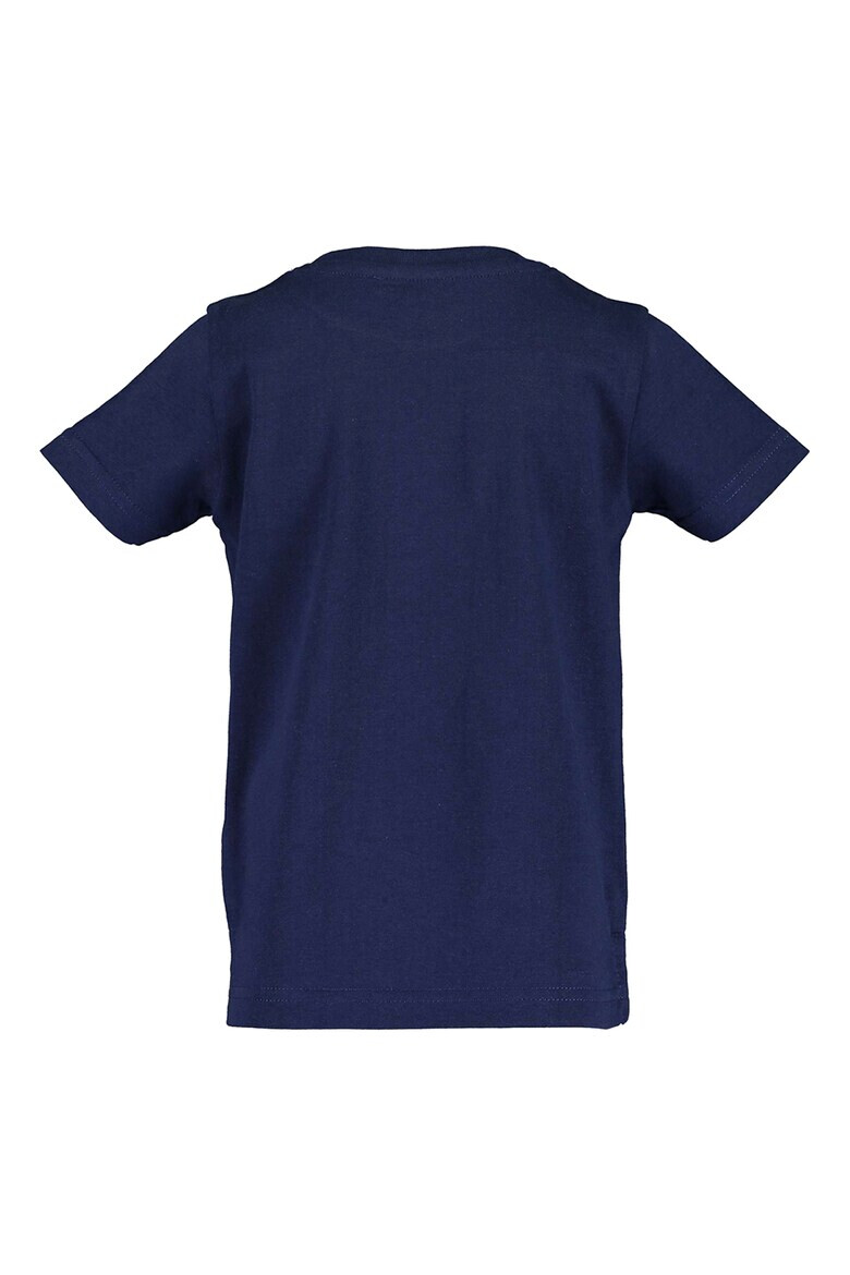 Blue Seven Tricou de bumbac cu decolteu la baza gatului si imprimeu grafic - Pled.ro