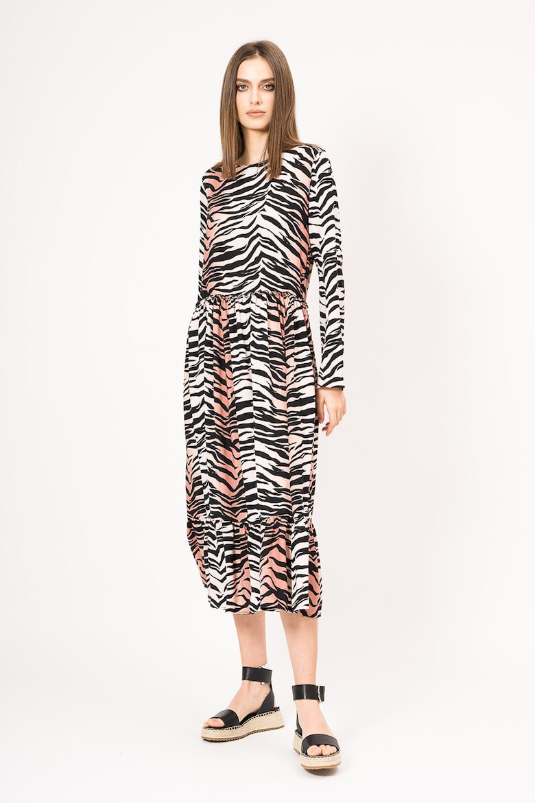 BLUZAT Rochie midi cu animal print - Pled.ro